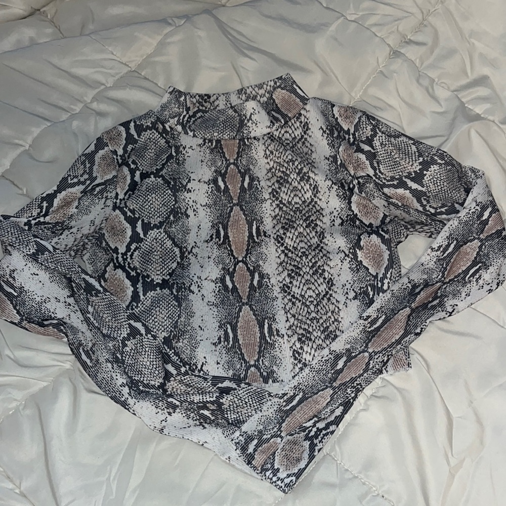 snake skin crop top